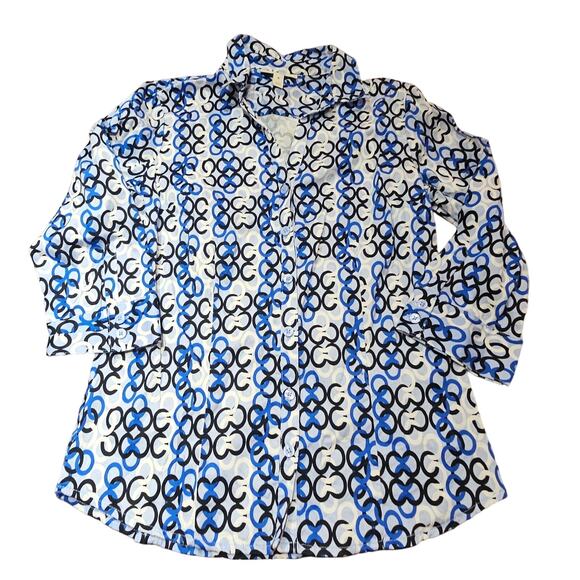 Dana Buchman Button Down Blouse Womens Dress Shirt Size Small Top (641) - Picture 1 of 7